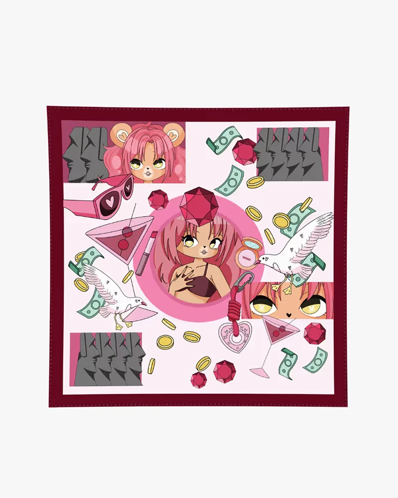 Bera Baddies Silk Scarf — front view